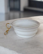 COLLAPSIBLE BOWL IN CREAM AND GOLD - Image #4