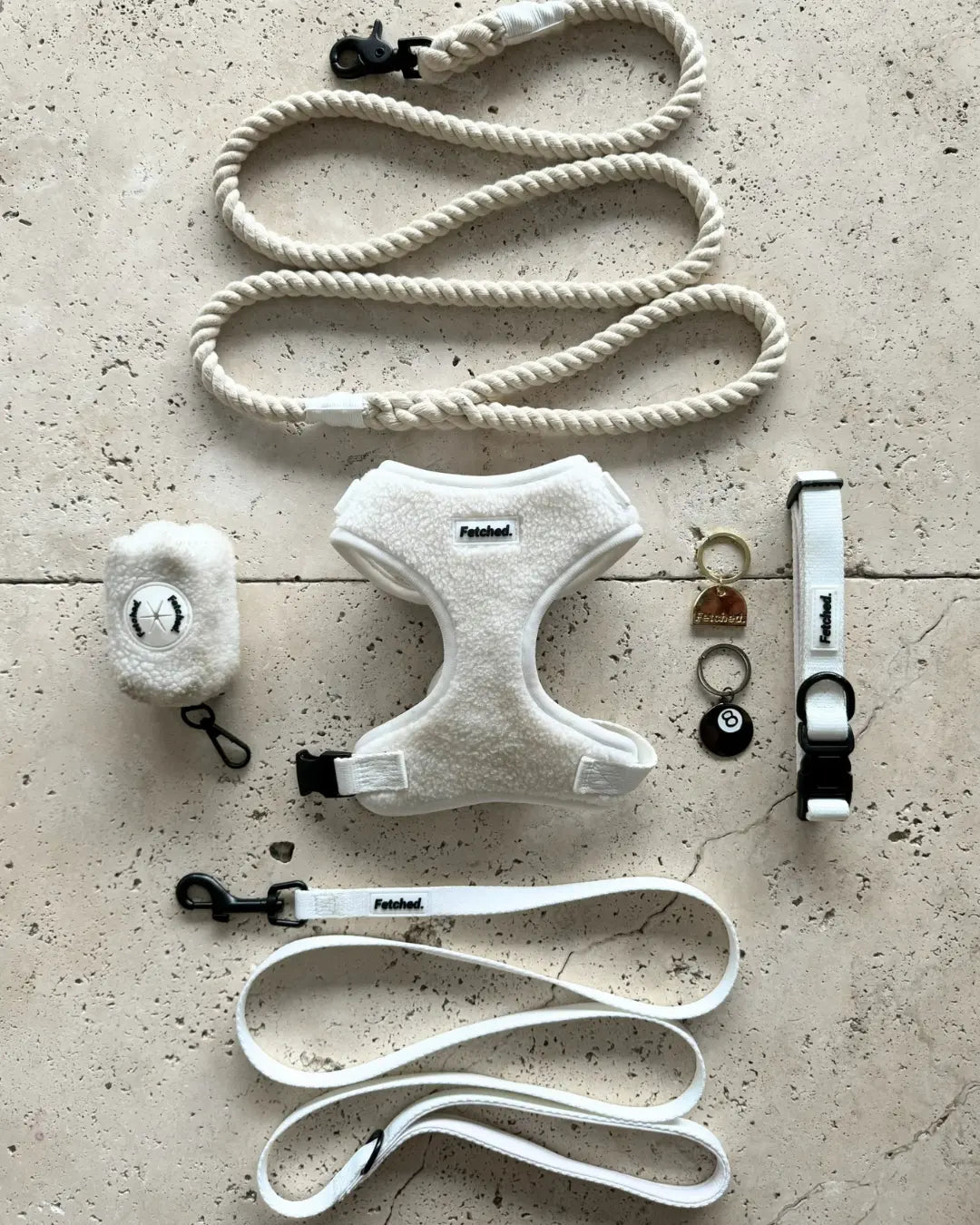 TEDDY FLEECE HARNESS IN CREAM - Image #6