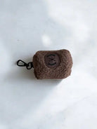 TEDDY FLEECE BAG HOLDER IN CHOCOLATE - Image #1