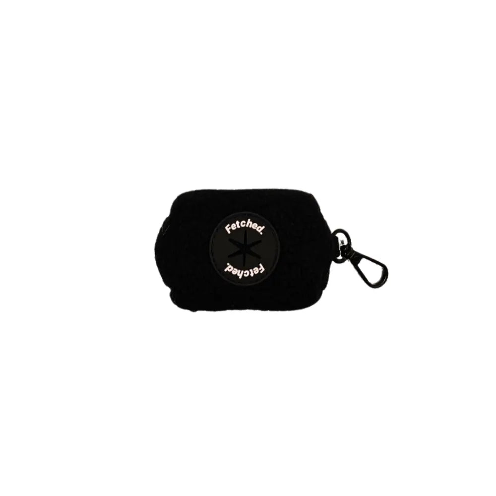 TEDDY FLEECE BAG HOLDER IN BLACK - Image #3