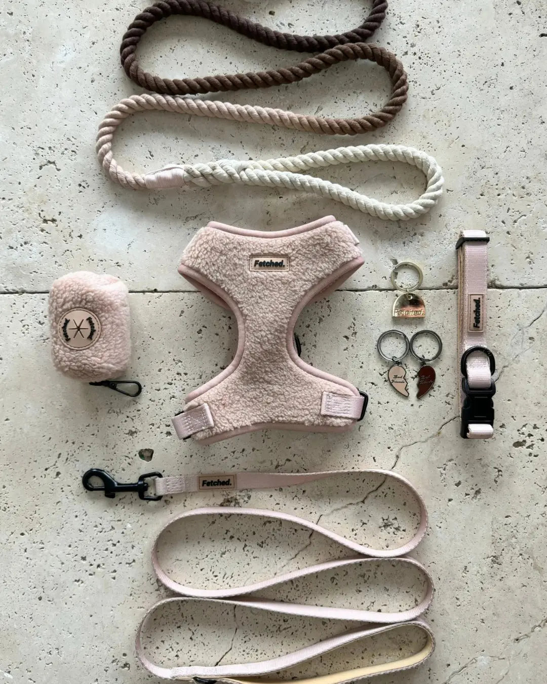 TEDDY FLEECE HARNESS IN BEIGE - Image #7